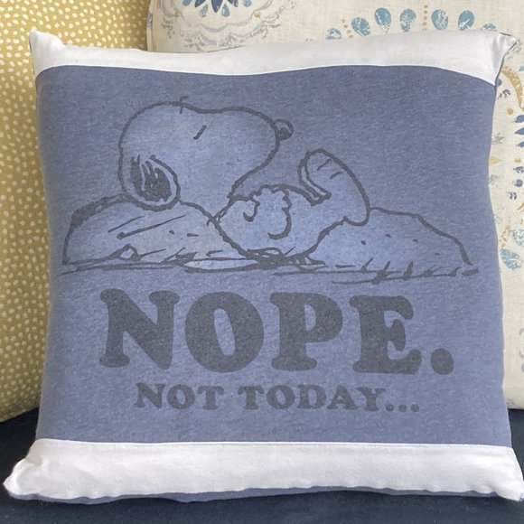 Snoopy Nope Not today... Decorative Throw Pillow Handmade pillow cover - Picture 5 of 10